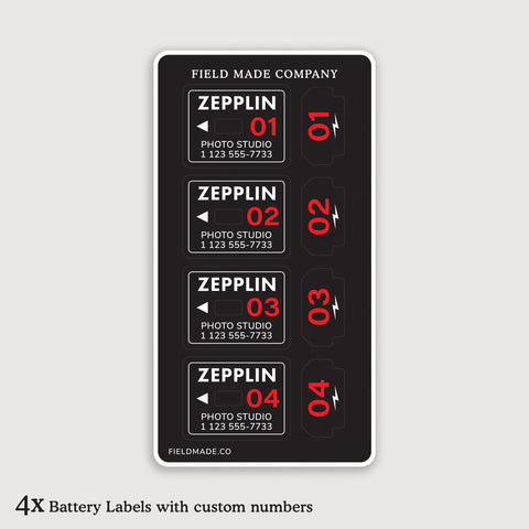 Customizable Labels for Sony NP-FZ100 Batteries