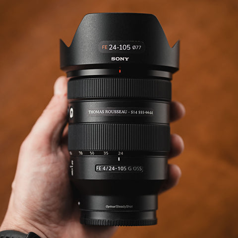 Indicateurs personnalisables pour objectifs Sony FE et E