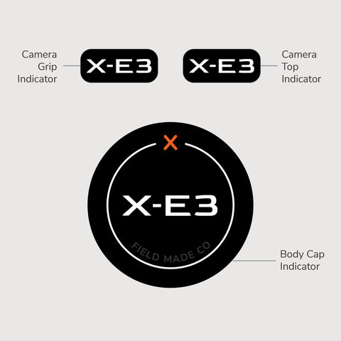 Autocollant identifiant pour caméra Fujifilm XF - Classique
