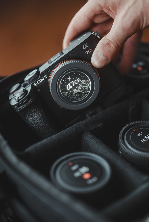 Field Made Co custom camera indicator sticker labels