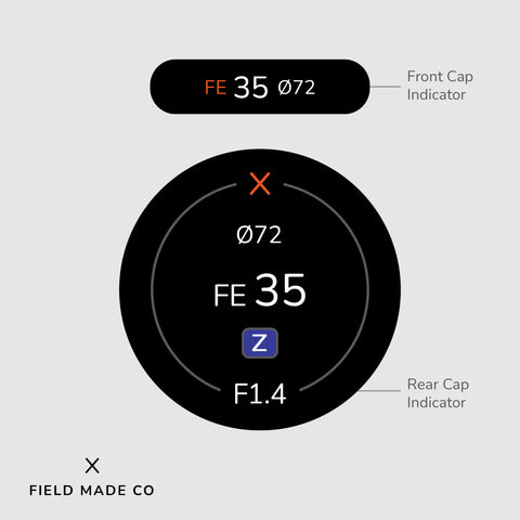 Indicateur d'objectif pour Sony FE