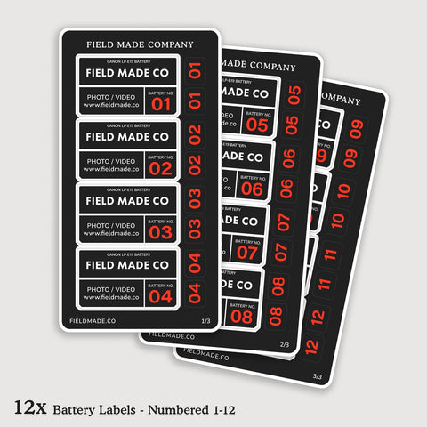 Étiquettes personnalisables pour batteries Canon LP-E19