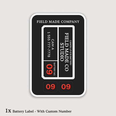 Étiquettes personnalisables pour batteries Canon LP-E19