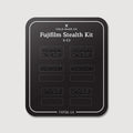 Kit discret pour Fujifilm X-E3 : vinyles Logo discret et Noir mat sur la feuille de support Field Made Co
