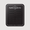 Kit discret pour Fujifilm X-M5 : vinyles Logo discret et Noir mat sur la feuille de support Field Made Co