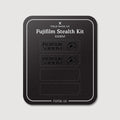 Kit discret pour Fujifilm X100 VI : vinyles Logo discret et Noir mat sur la feuille de support Field Made Co