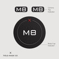 Leica M8 camera indicator label, classic finish, by Field Made Co