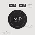 Leica M-P (Typ 240) camera indicator label, classic finish, by Field Made Co