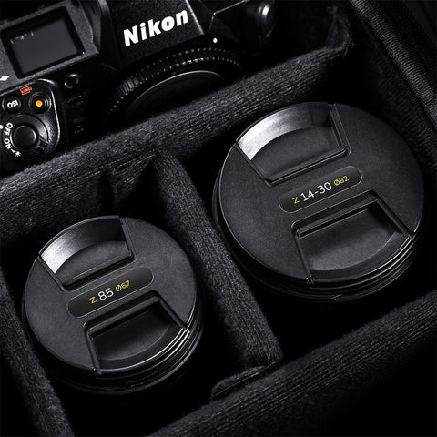Pack d'indicateurs autocollants en vinyle pour capuchons d'objectifs Nikon Z