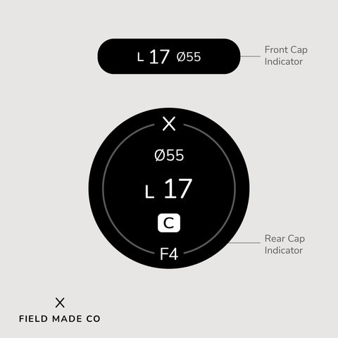 Indicateur d'objectif en vinyle pour les capuchons avant et arrière Sigma monture L