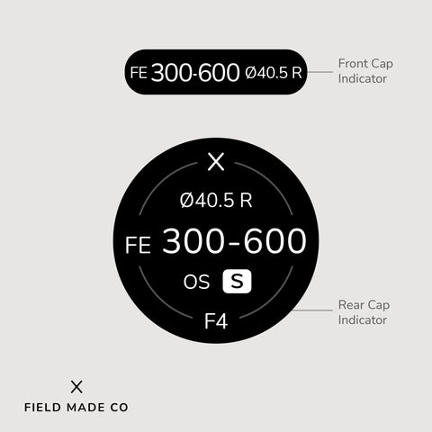 Lens Indicator Vinyl Sticker for Sigma - Sony E Front & Rear Caps