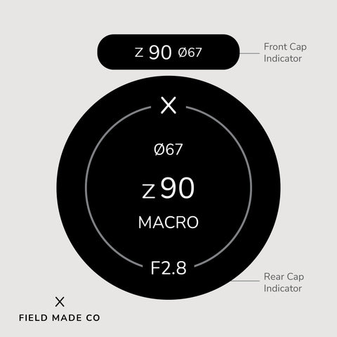 Lens Indicator Vinyl Sticker for Tamron - Nikon Z Front & Rear Caps