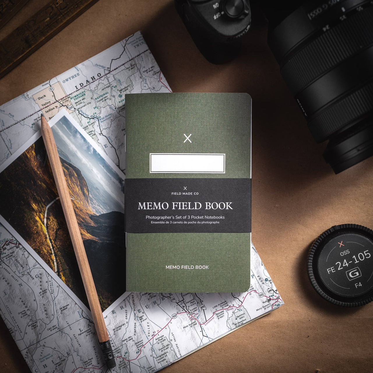Memo Field Book Notebook 3pack for photographers and filmmakers